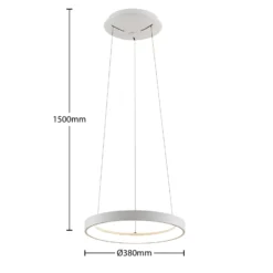 Arcchio LED-Hängeleuchte Vivy, Ø 38 cm, weiß, Metall