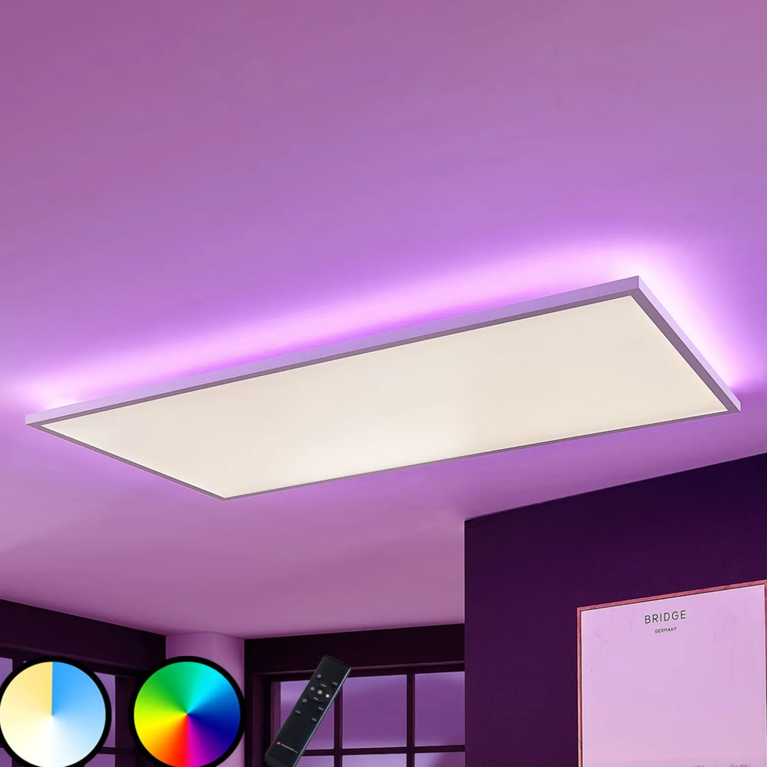 Arcchio LED-Panel Brenda, 120 x 60 cm, CCT, Fernbedienung
