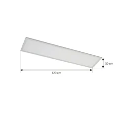 Arcchio LED-Panel Lyndra, 120 cm, silber, Alu, dimmbar, CCT