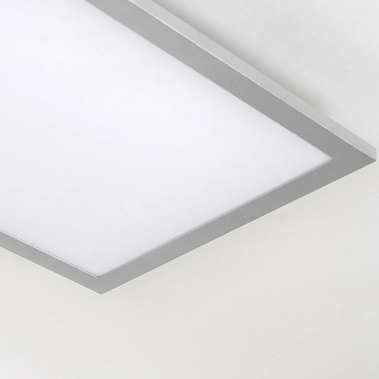 Arcchio LED-Panel Lysander, silber, 119cm, 50W, CCT, dimmbar