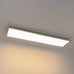 Arcchio LED-Panel Lysander, silber, 119cm, 50W, CCT, dimmbar