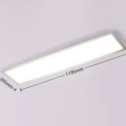Arcchio LED-Panel Lysander, silber, 119cm, 32W, CCT, dimmbar