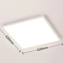 Arcchio LED-Panel Lysander, weiß, 62 x 62 cm, CCT, dimmbar