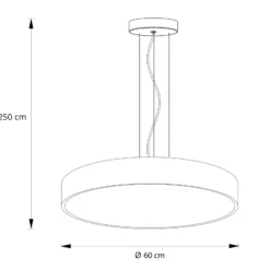 Arcchio LED-Pendellampe Vanida, weiß, Ø 60 cm, up/down