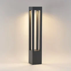 Arcchio LED-Pollerleuchte Lienna, 90 cm, grau, Metall, IP65