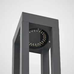 Arcchio LED-Pollerleuchte Lienna, 90 cm, grau, Metall, IP65