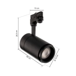 Arcchio LED-Schienenstrahler Nanna, 3000K, schwarz, DALI