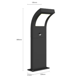 Arcchio LED-Wegelampe Advik, 60 cm, anthrazit, Sensor, IP54