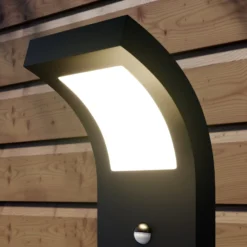 Arcchio LED-Wegelampe Advik, 60 cm, anthrazit, Sensor, IP54