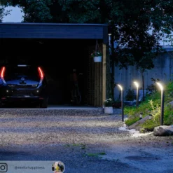 Arcchio LED-Wegelampe Advik, 100 cm, anthrazit, Sensor, IP54