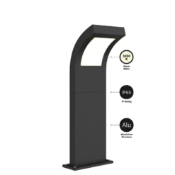 Arcchio LED-Wegelampe Advik, IP65, 60 cm, anthrazit, Metall