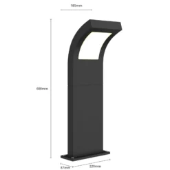 Arcchio LED-Wegelampe Advik, IP65, 60 cm, anthrazit, Metall