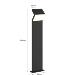 Arcchio LED-Wegeleuchte Havin, anthrazit, Metall, 100cm