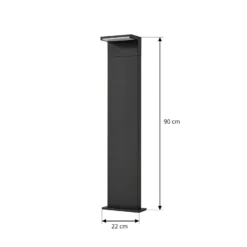 Arcchio LED-Wegeleuchte Iberion, 90 cm, anthrazit, Metall