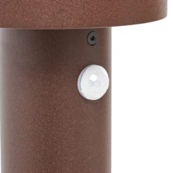 Arcchio LED-Wegeleuchte Milten, 65 cm, Rost, IP65, Sensor