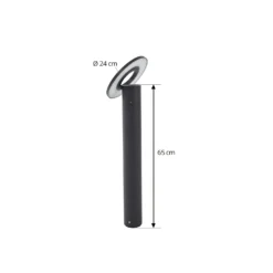 Arcchio LED-Wegeleuchte Tovio, Höhe 65 cm, anthrazit