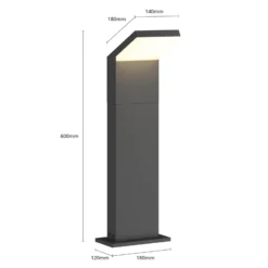 Arcchio LED-Wegeleuchte Yolena, 60 cm, anthrazit, Alu