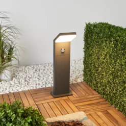 Arcchio LED-Wegeleuchte Yolena, Sensor, 60 cm, anthrazit