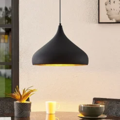 Arcchio Lunus Hängeleuchte mit goldenem Inlay