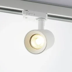 Arcchio Schienenstrahler Iavo, weiß, 13 cm, 3-Phasen, GU10