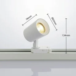 Arcchio Schienenstrahler Iavo, weiß, 13 cm, 3-Phasen, GU10