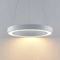 Arcchio Sharelyn LED-Pendelleuchte, Ø 80 cm, weiß, Ring, CCT