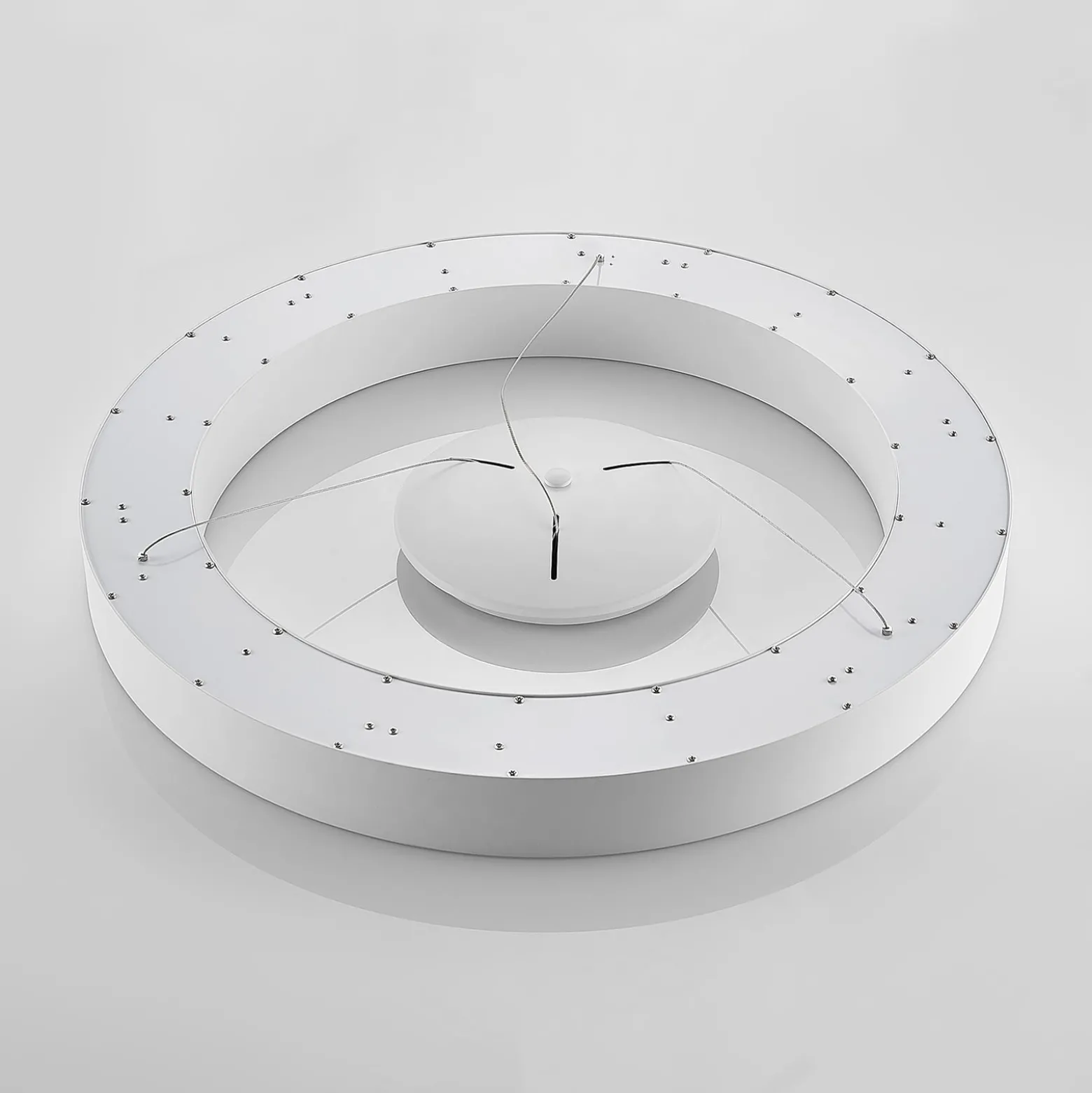 Arcchio Sharelyn LED-Pendelleuchte, Ø 80 cm, weiß, Ring, CCT
