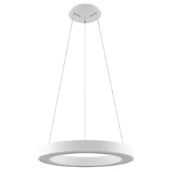 Arcchio Sharelyn LED-Pendelleuchte, Ø 80 cm, weiß, Ring, CCT