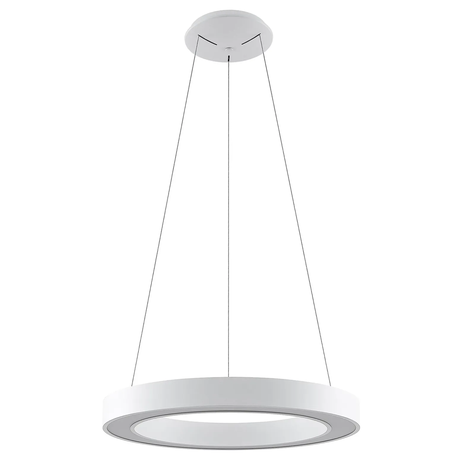 Arcchio Sharelyn LED-Pendelleuchte, Ø 80 cm, weiß, Ring, CCT