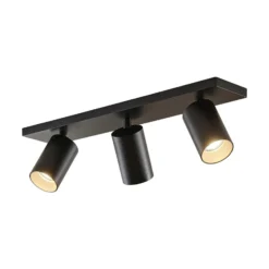 Arcchio Strahler Brinja, 2er-Set, schwarz, eckig, 3-flammig