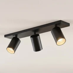 Arcchio Strahler Brinja, 2er-Set, schwarz, eckig, 3-flammig