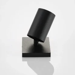 Arcchio Strahler Brinja, schwarz, eckig, Ø 6cm, 1-flg., GU10