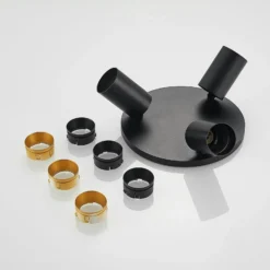 Arcchio Strahler Brinja, schwarz, rund, Ø 6 cm, 3-flg., GU10