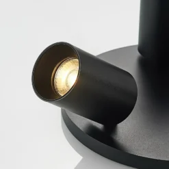 Arcchio Strahler Brinja, schwarz, rund, Ø 6 cm, 3-flg., GU10