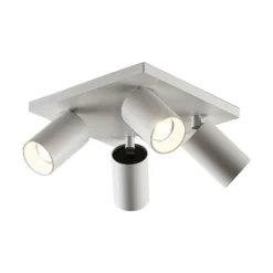 Arcchio Strahler Brinja, weiß, eckig, Ø 6 cm, 4-flg., GU10