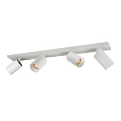 Arcchio Strahler Brinja, weiß, eckig, Ø 7 cm, 4-flg., GU10