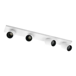 Arcchio Strahler Brinja, weiß, eckig, Ø 7 cm, 4-flg., GU10