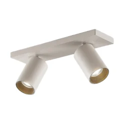 Arcchio Strahler Brinja, weiß, eckig, Ø 6 cm, 2-flg., GU10