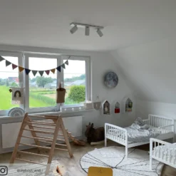 Arcchio Strahler Brinja, weiß, eckig, Ø 6 cm, 3-flg., GU10