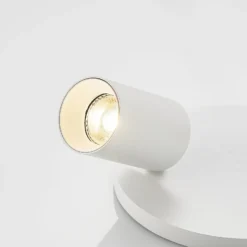 Arcchio Strahler Brinja, weiß, rund, Ø 6 cm, 2-flg., GU10