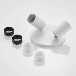 Arcchio Strahler Brinja, weiß, rund, Ø 6 cm, 2-flg., GU10