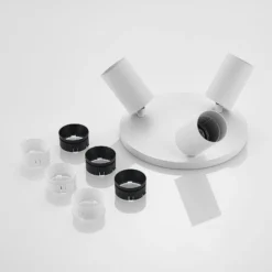 Arcchio Strahler Brinja, weiß, rund, Ø 6 cm, 3-flg., GU10