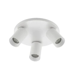 Arcchio Strahler Brinja, weiß, rund, Ø 6 cm, 3-flg., GU10