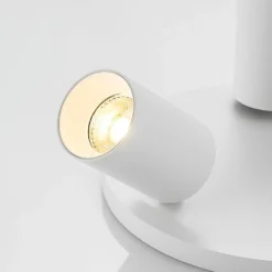 Arcchio Strahler Brinja, weiß, rund, Ø 6 cm, 3-flg., GU10