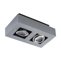 Arcchio Strahler Vince, 25 cm, 2-flammig, silber, GU10