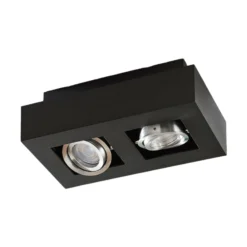 Arcchio Strahler Vince, 25 cm, schwarz, Metall, GU10
