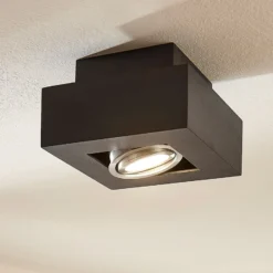 Arcchio Strahler Vince, 14 x 14 cm, schwarz, Metall, GU10