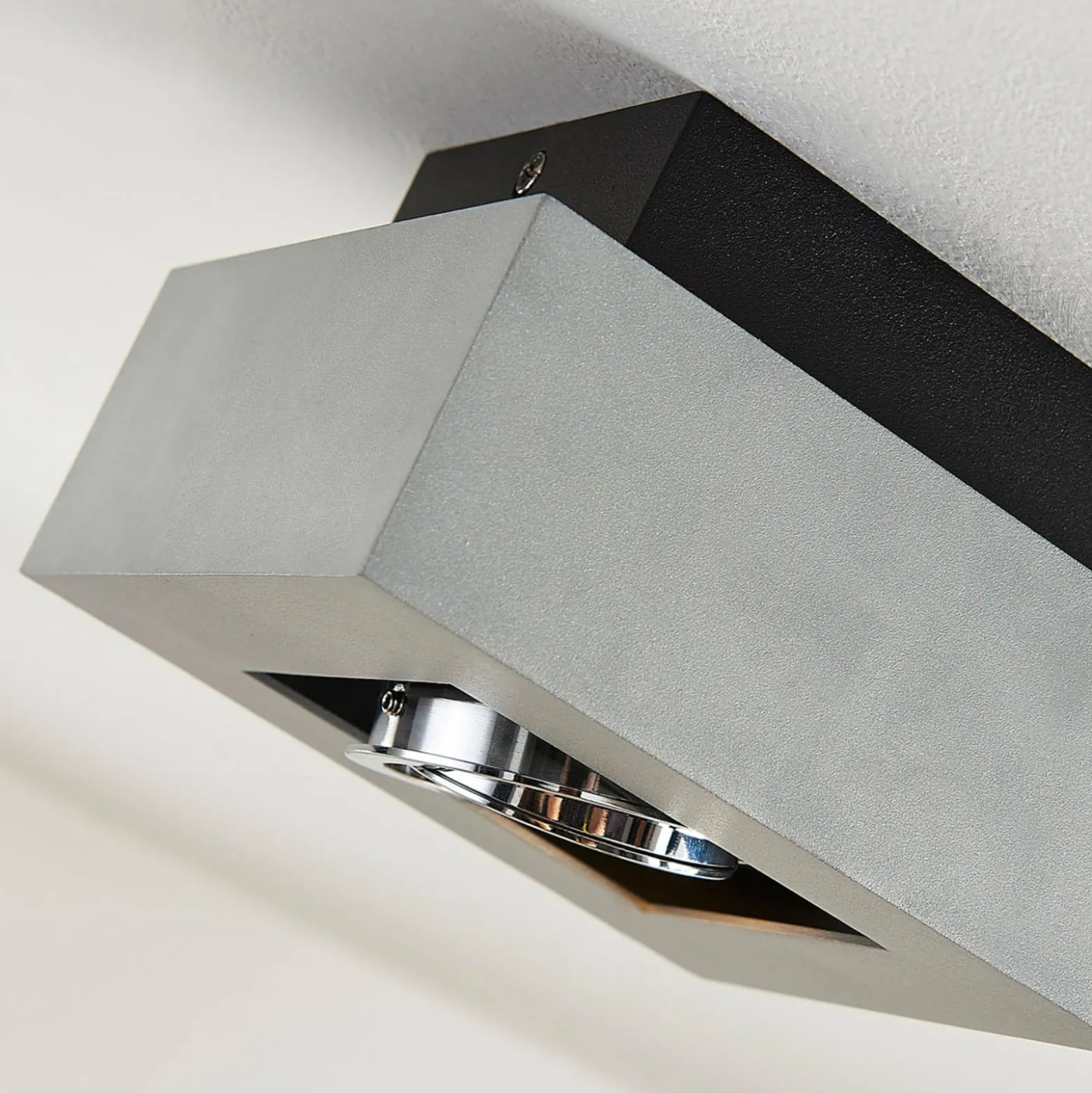 Arcchio Strahler Vince, 14 x 14 cm, silber, Metall, GU10