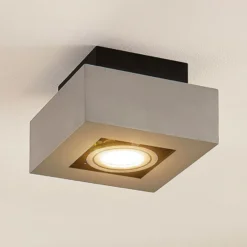 Arcchio Strahler Vince, 14 x 14 cm, silber, Metall, GU10