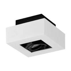 Arcchio Strahler Vince, 14 x 14 cm, weiß/schwarz, GU10